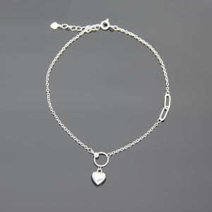 Bransoletka srebrna na nogę